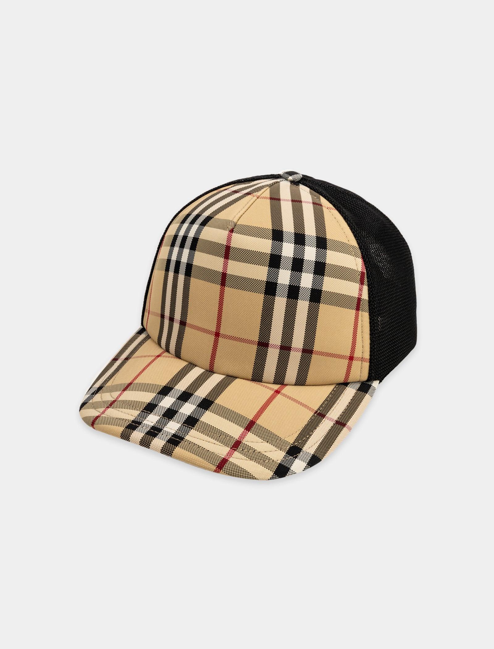Burberry Check And Mesh Trucker Hat for Men | Lyst