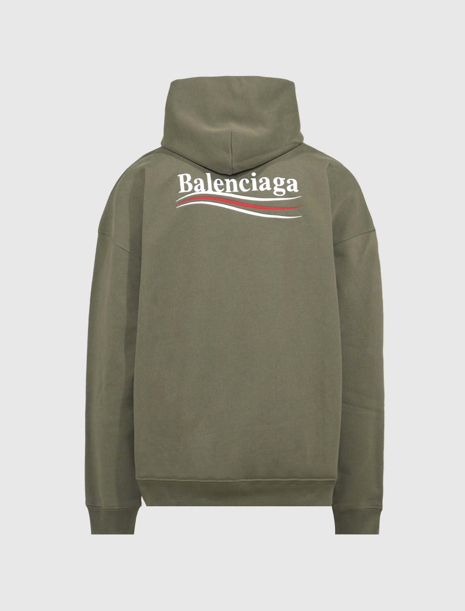 Balenciaga Large Fit Hoodie in Green for Men Lyst