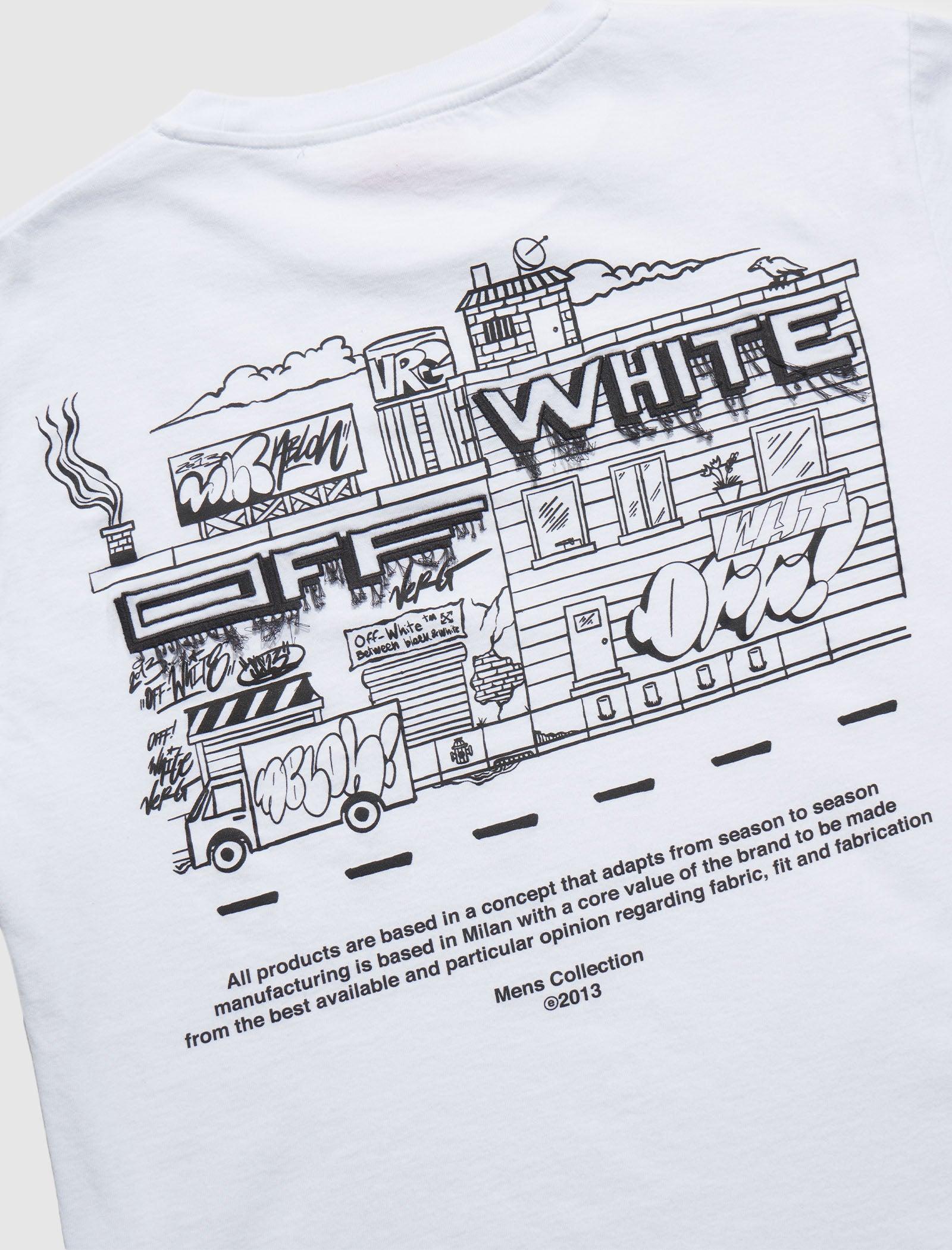 Off-White c/o Virgil Abloh Graffiti Zine Slim-fit T-shirt White in Gray for  Men