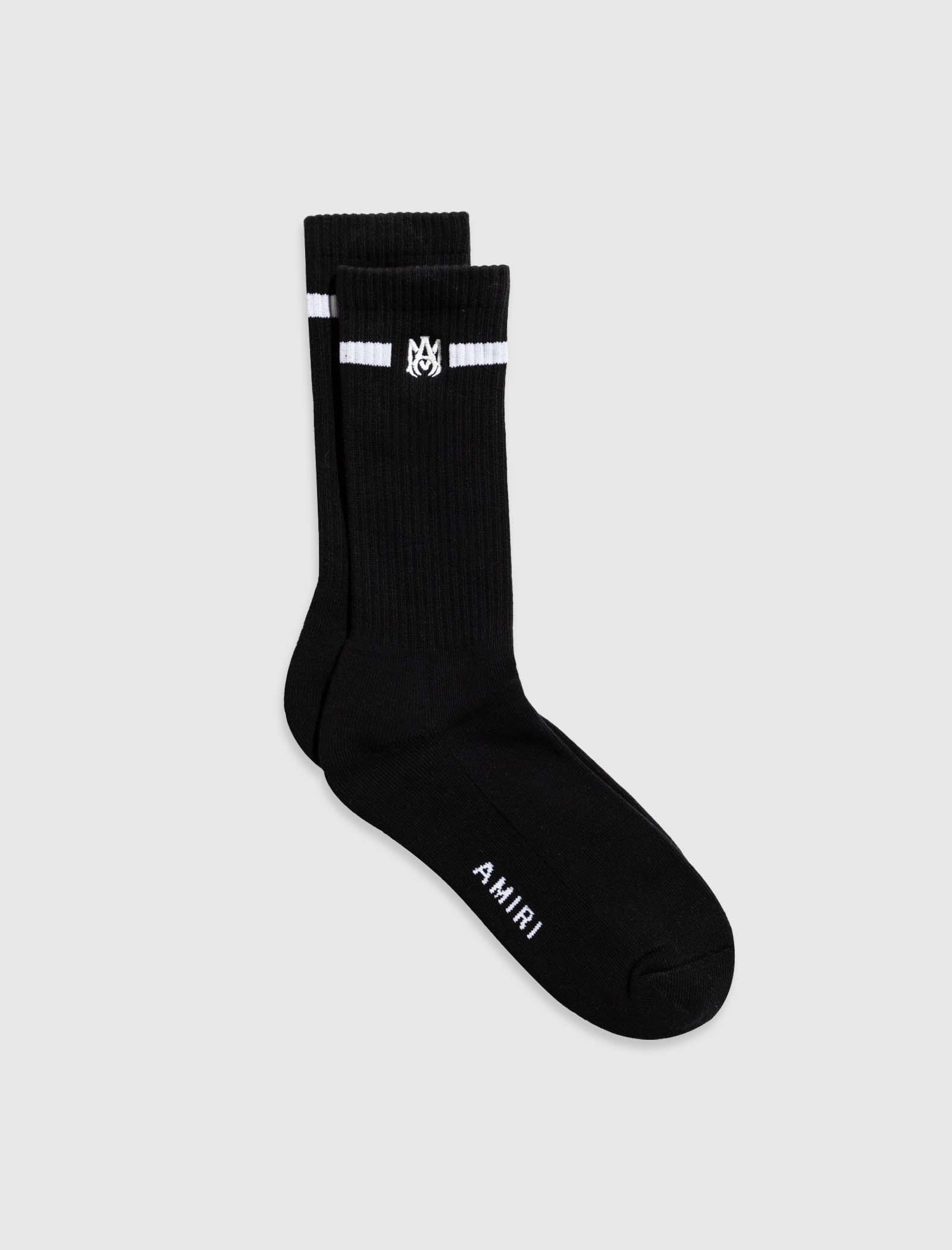 Amiri Ma Logo Sock in Black for Men | Lyst
