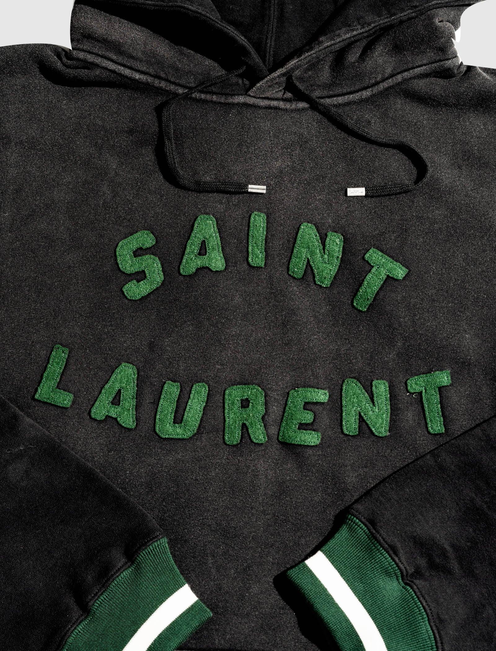 Saint Laurent Volume Hoodie in Black for Men | Lyst