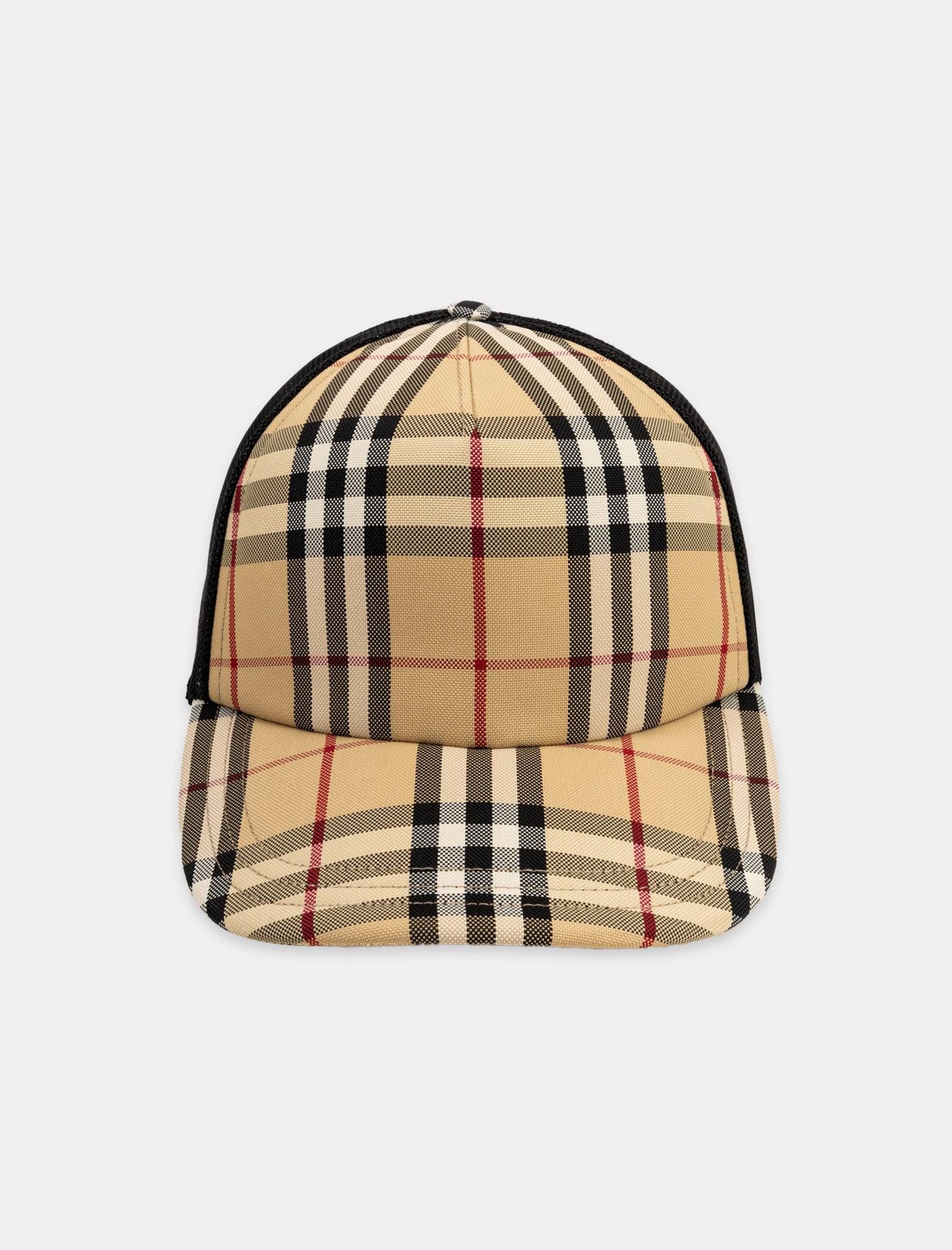 Burberry Check And Mesh Trucker Hat for Men | Lyst