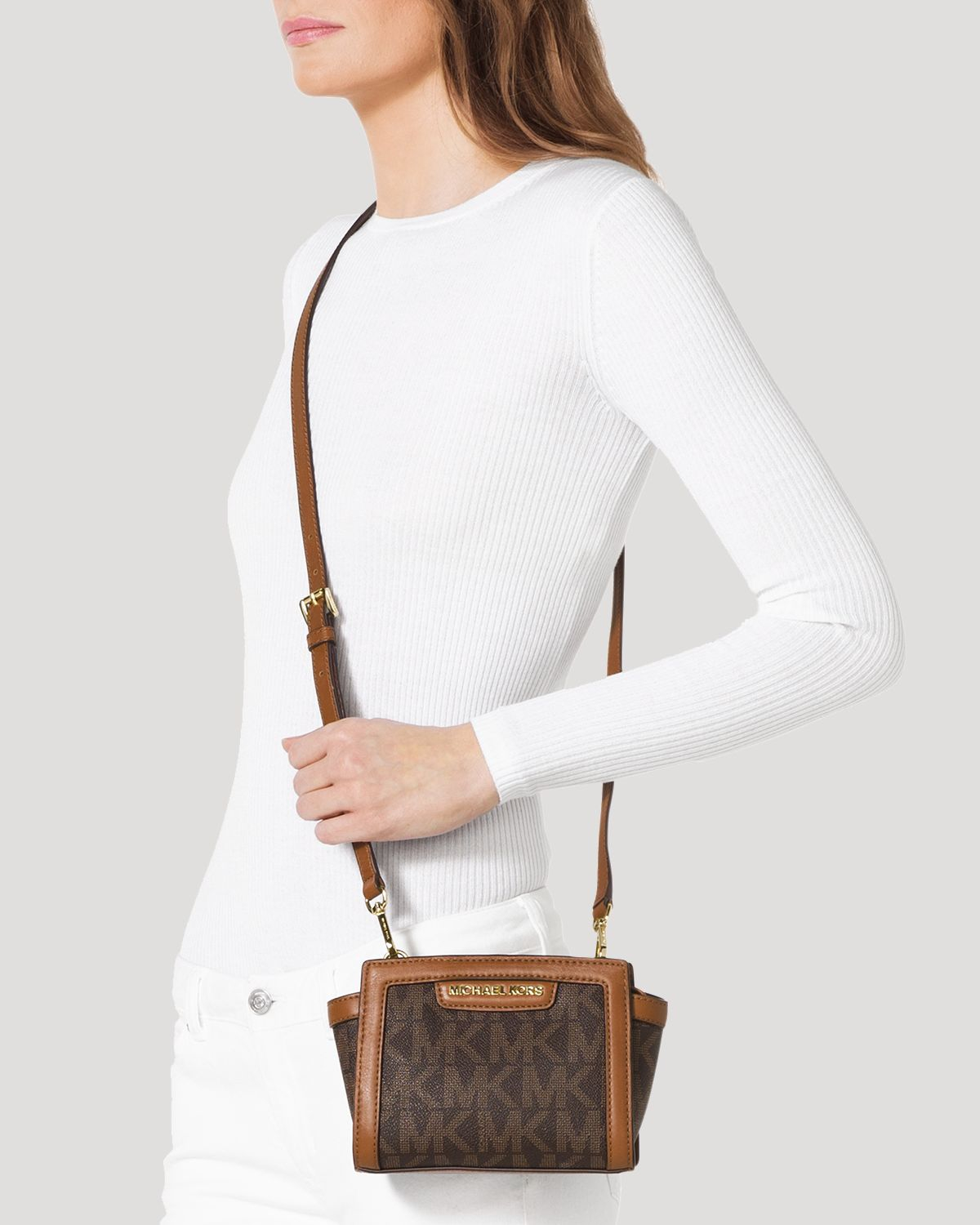 Michael michael kors Crossbody Selma Mini Messenger in Black Lyst