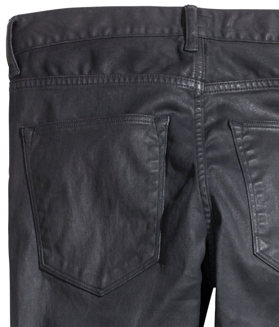 h&m waxed jeans