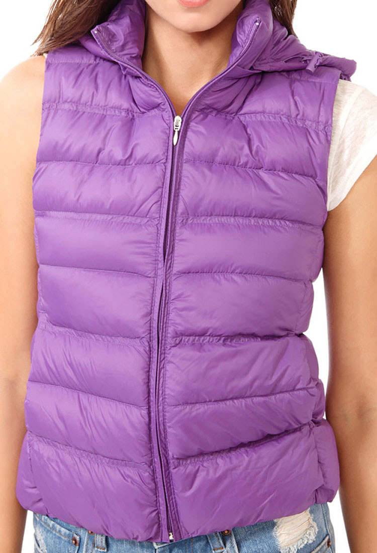 Purple puffer vest clearance
