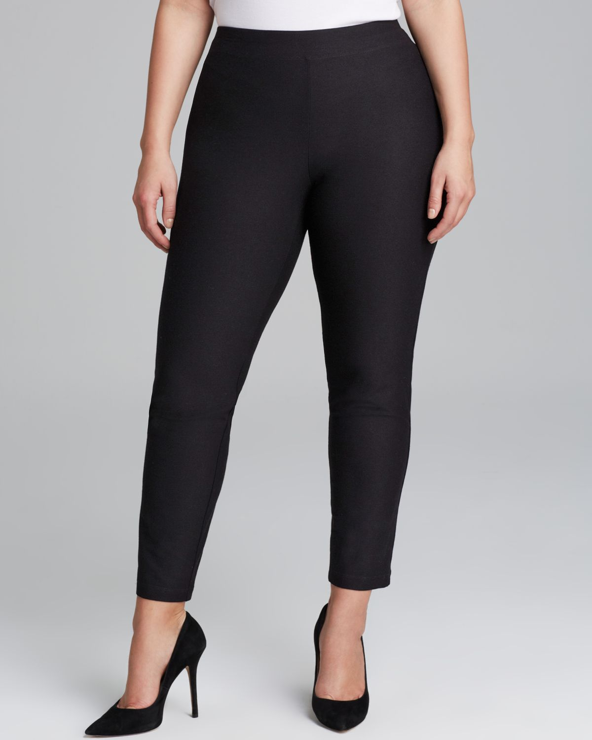 Eileen Fisher Plus Size Washable Stretch Crepe Slim Ankle Pants in ...