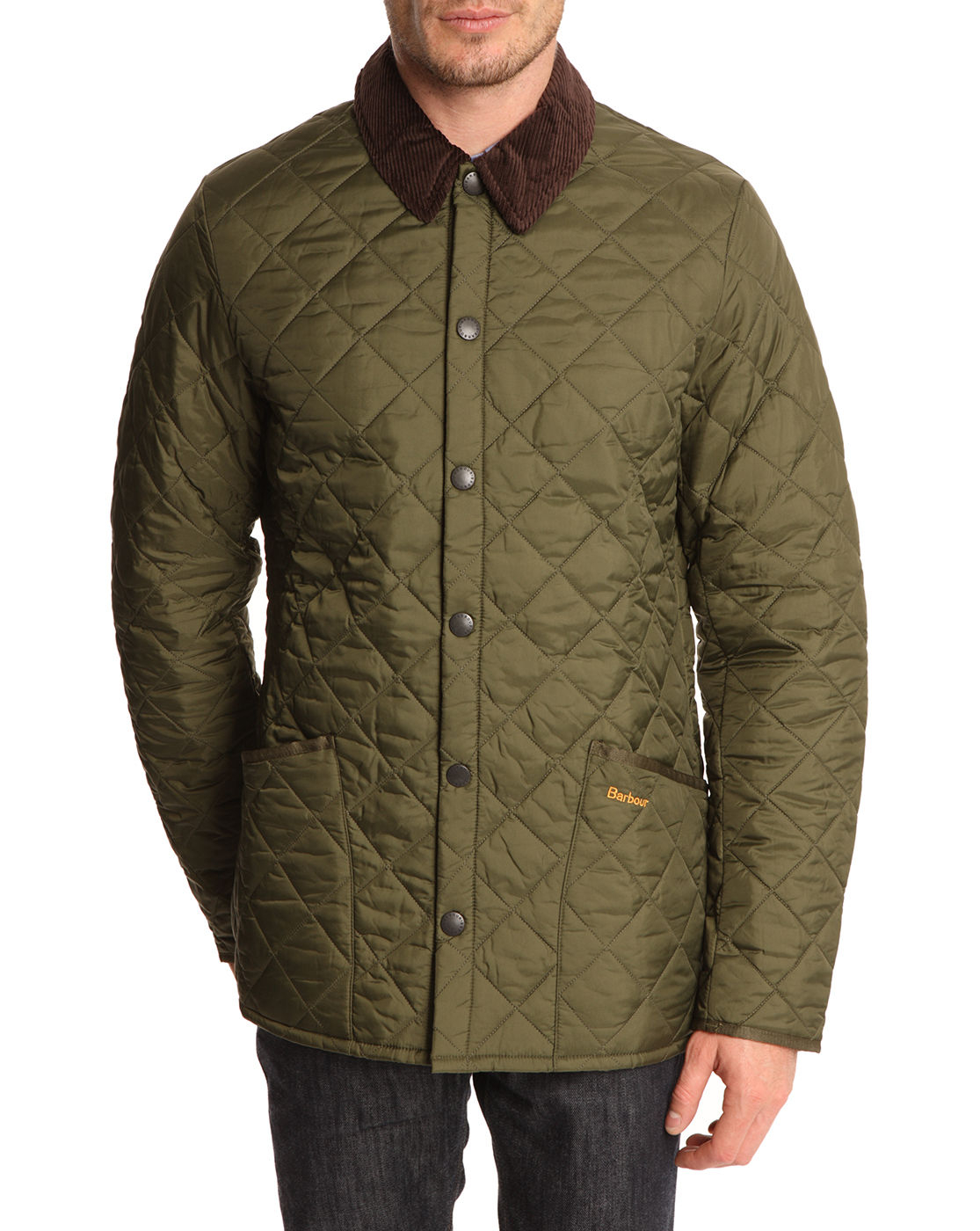 Barbour Heritage Liddesdale Olive Quilted Jacket in Green for Men ...