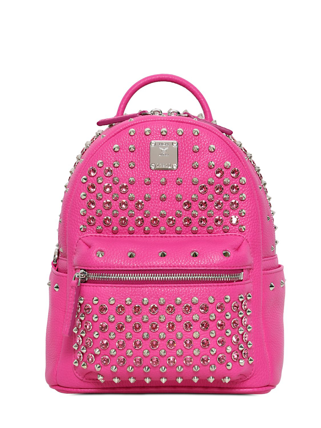 MCM Mini Stark Swarovski Leather Backpack in Purple | Lyst