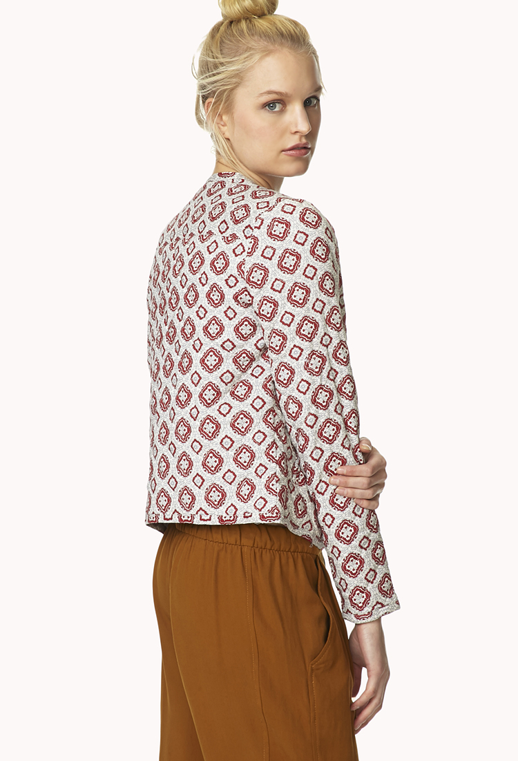 Lyst Forever 21 Eclectic Quilted Jacket in Brown