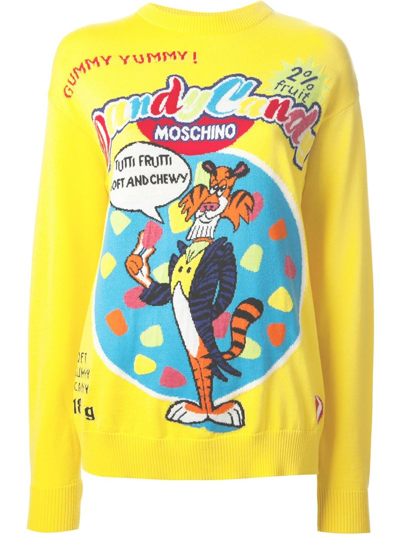 moschino yellow sweater