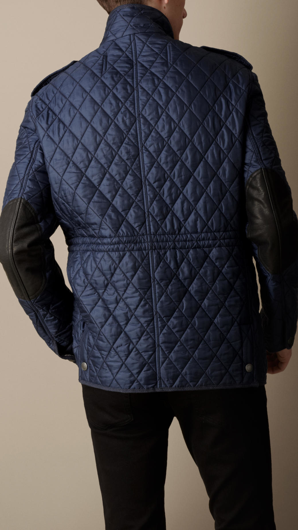 Burberry Diamond Quilted Field Jacket in Navy (Blue) for Men - Lyst