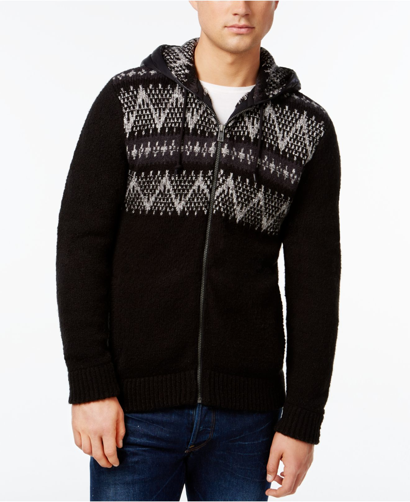 patterned yoke sweater