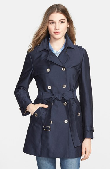 calvin klein pink trench coat