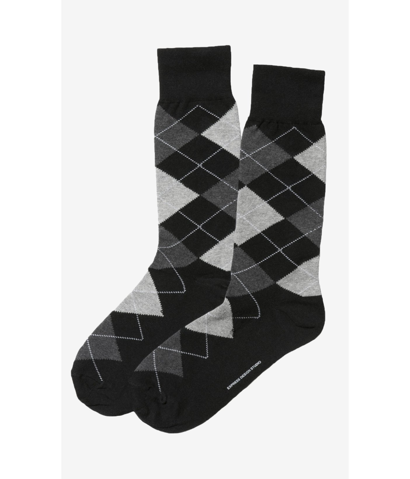 Express Argyle Dress Socks in Black for Men | Lyst