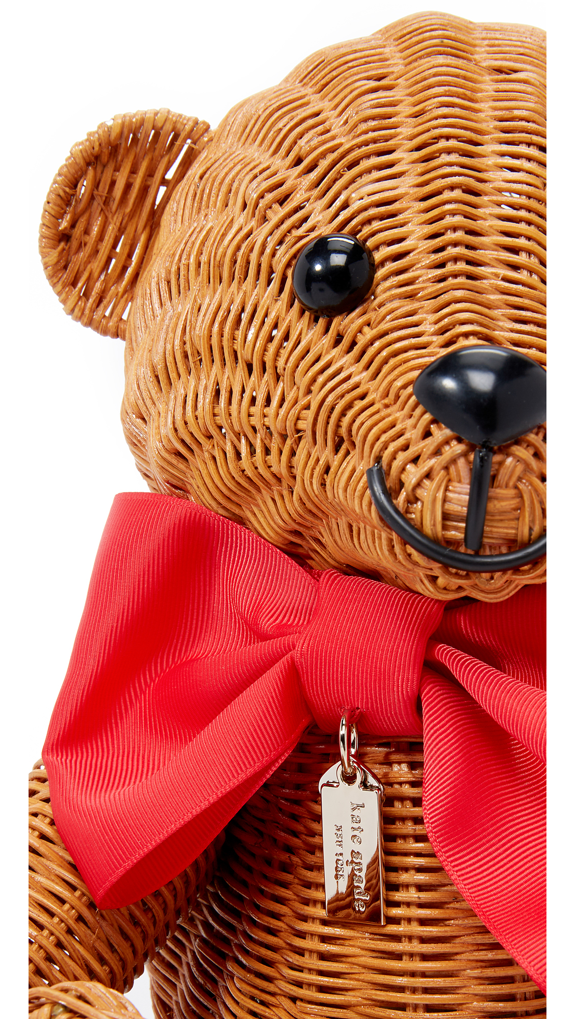 Kate Spade Wicker Teddy Bear Bag in Brown | Lyst