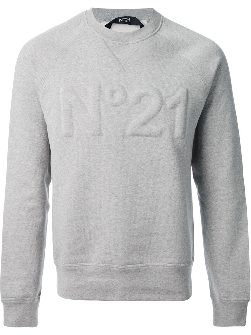 N°21 Logo Embossed Sweater in Grey (Gray) for Men - Lyst