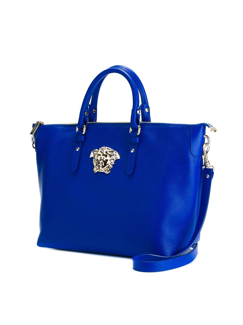 Versace Medusa Tote in Blue Lyst