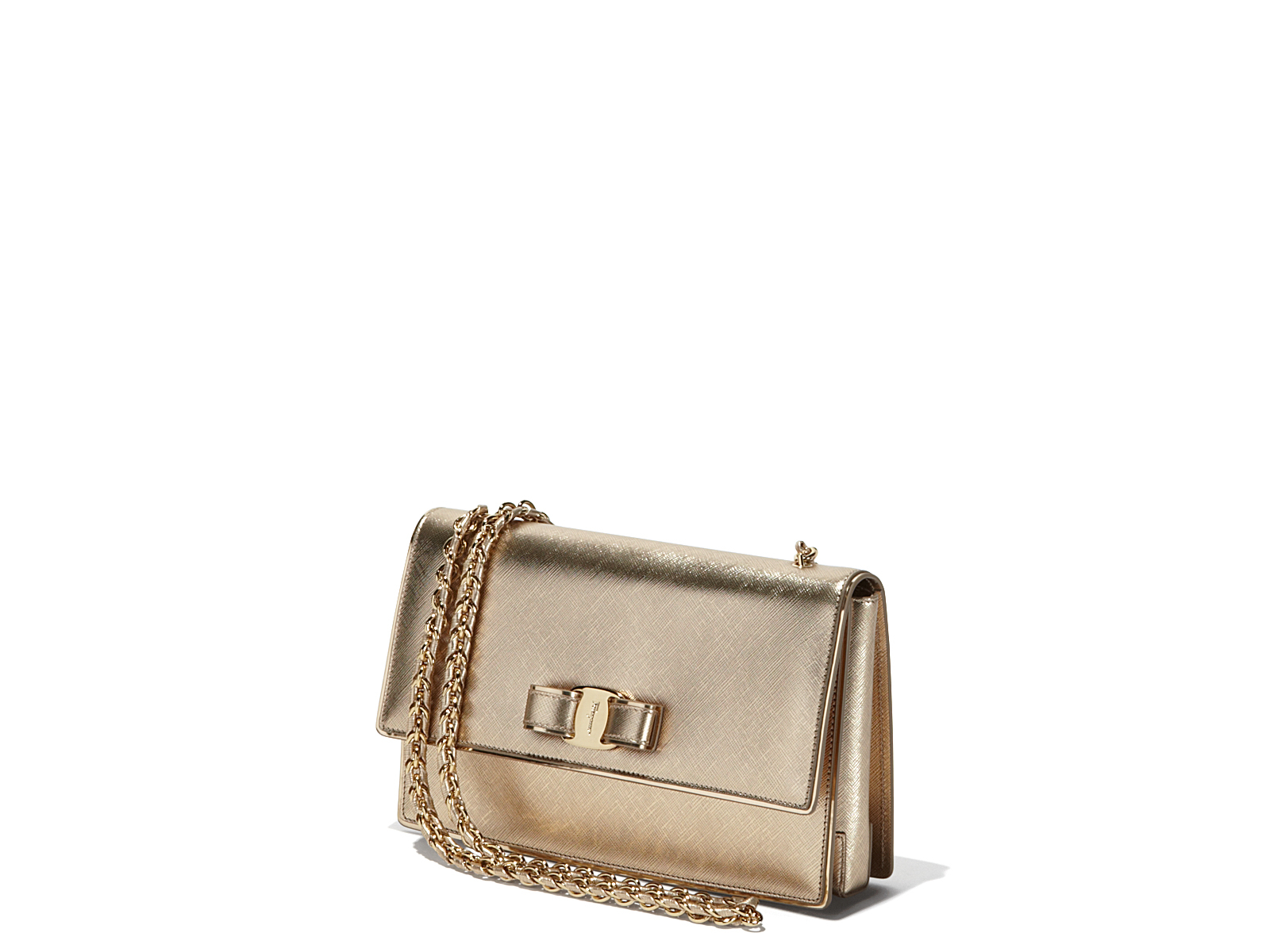 ferragamo gold bag