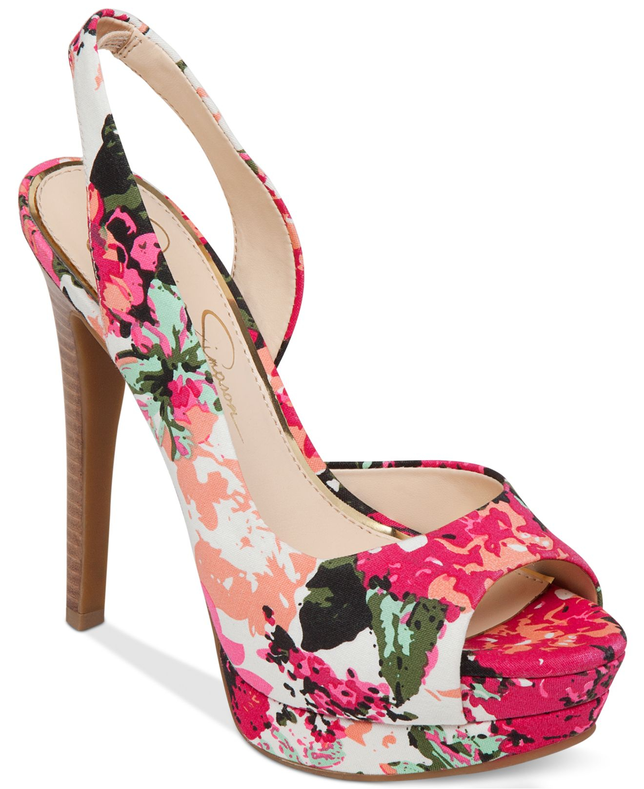jessica simpson floral pumps