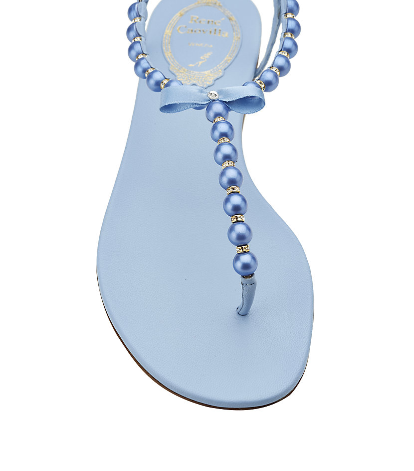 rene caovilla blue heels