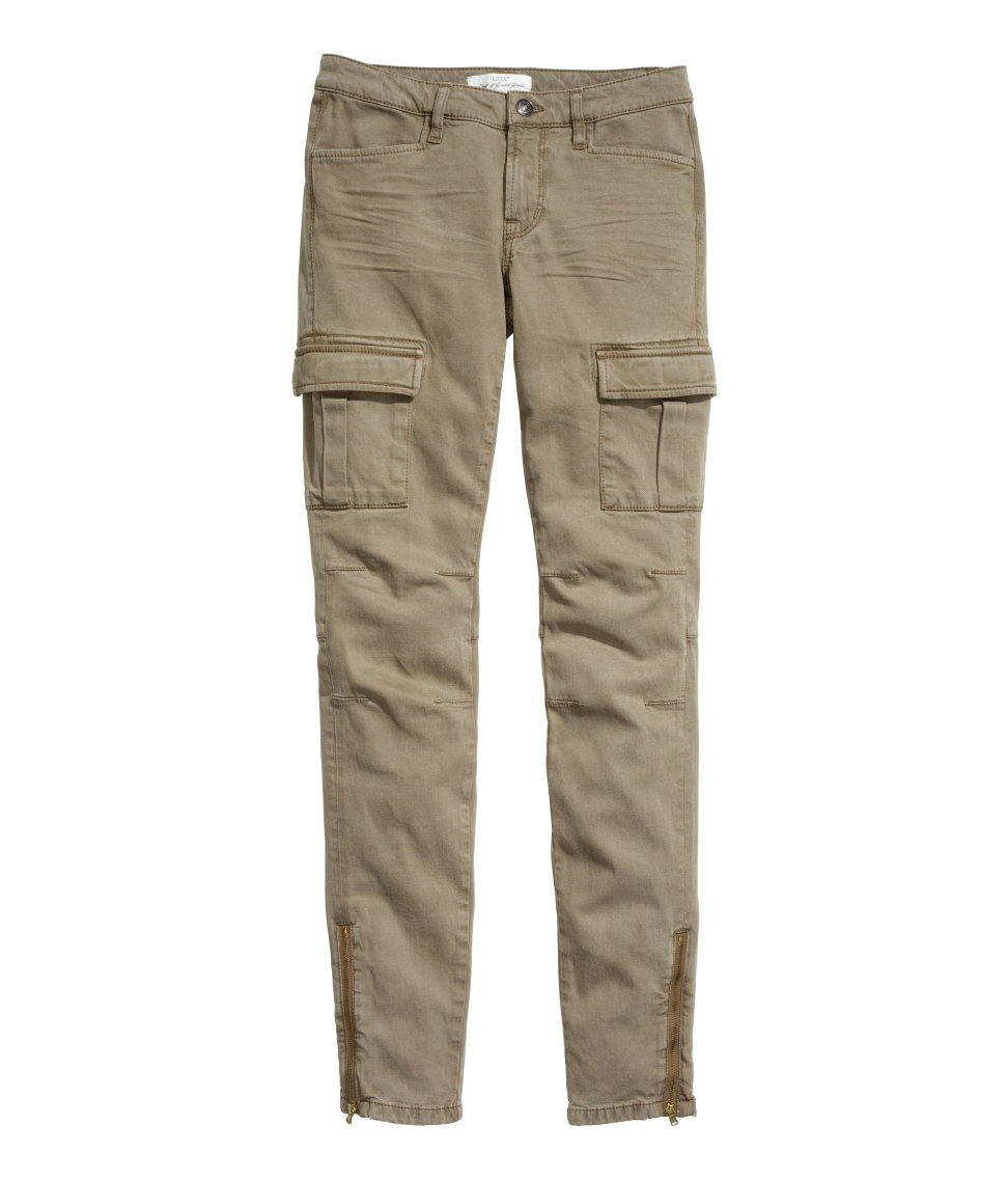 H&M Cargo Pants In A Lyocell Blend in Khaki Green (Brown) - Lyst