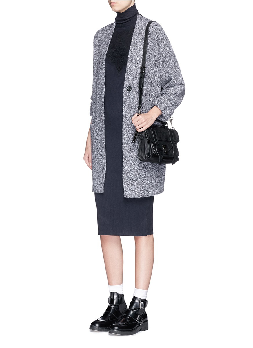 boucle sweater coat