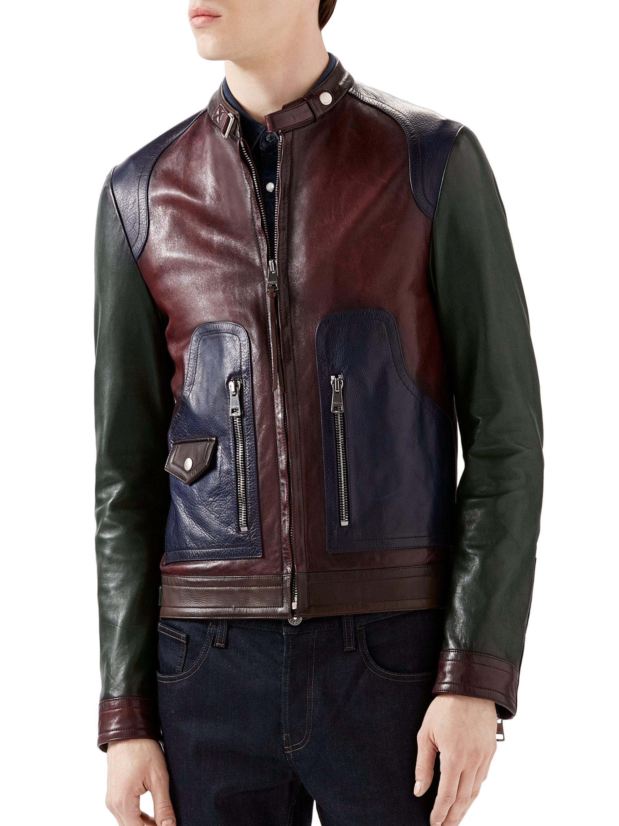gucci jacket leather mens