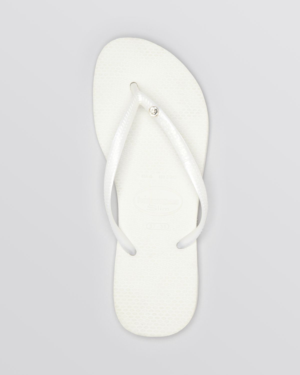Havaianas Flip Flops - Slim Crystal Glamour in White | Lyst