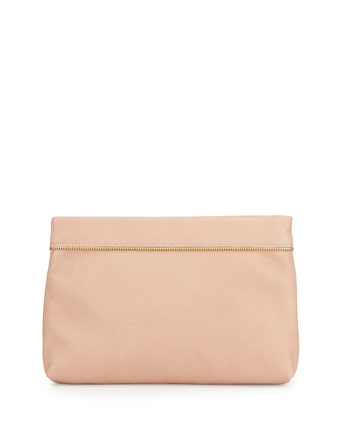 Lauren Merkin Paige Leather Clutch Bag in Pink (blush)