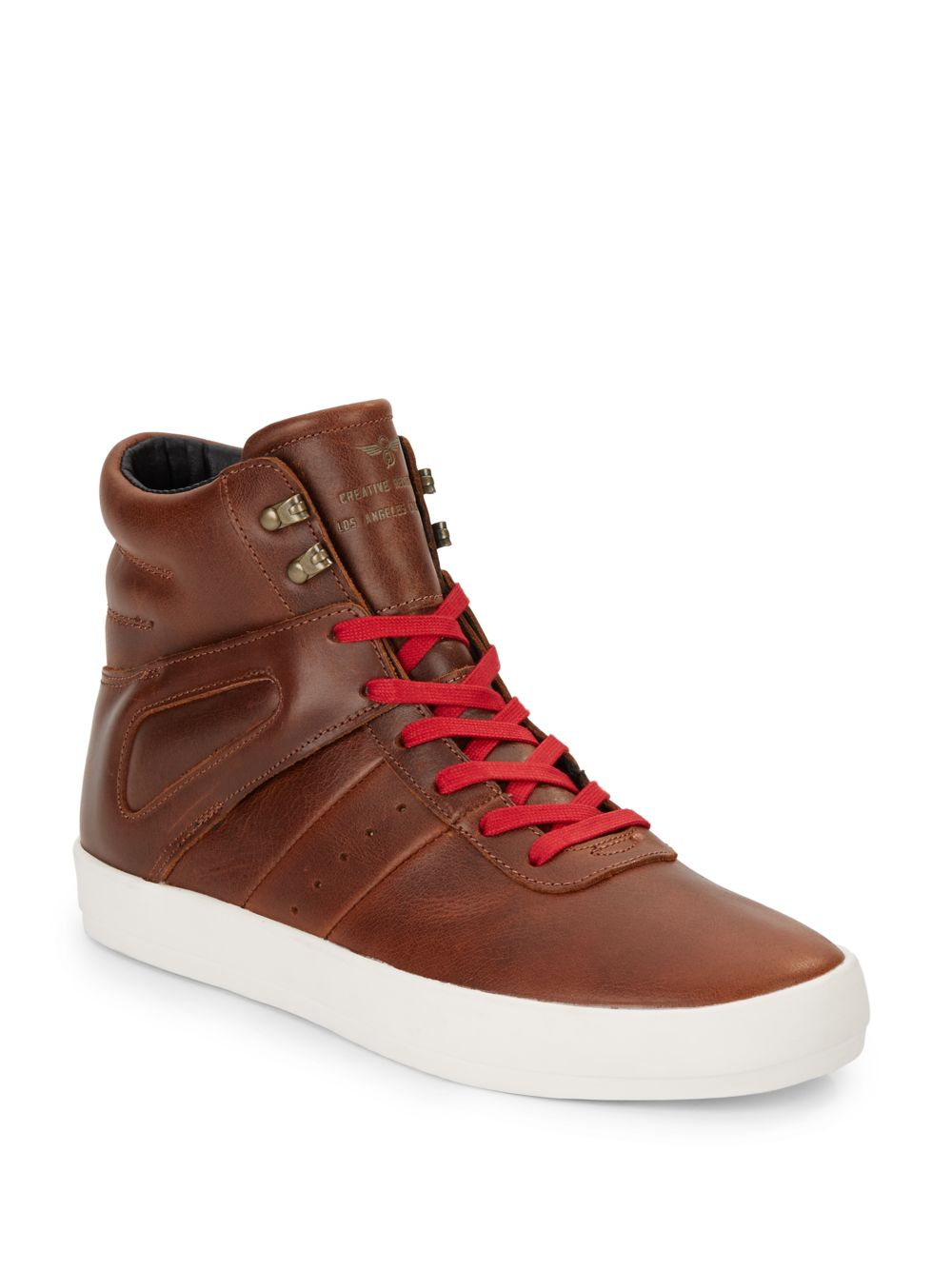 Creative Recreation Moretti Leather High Top Sneakers in Brown for Men ...