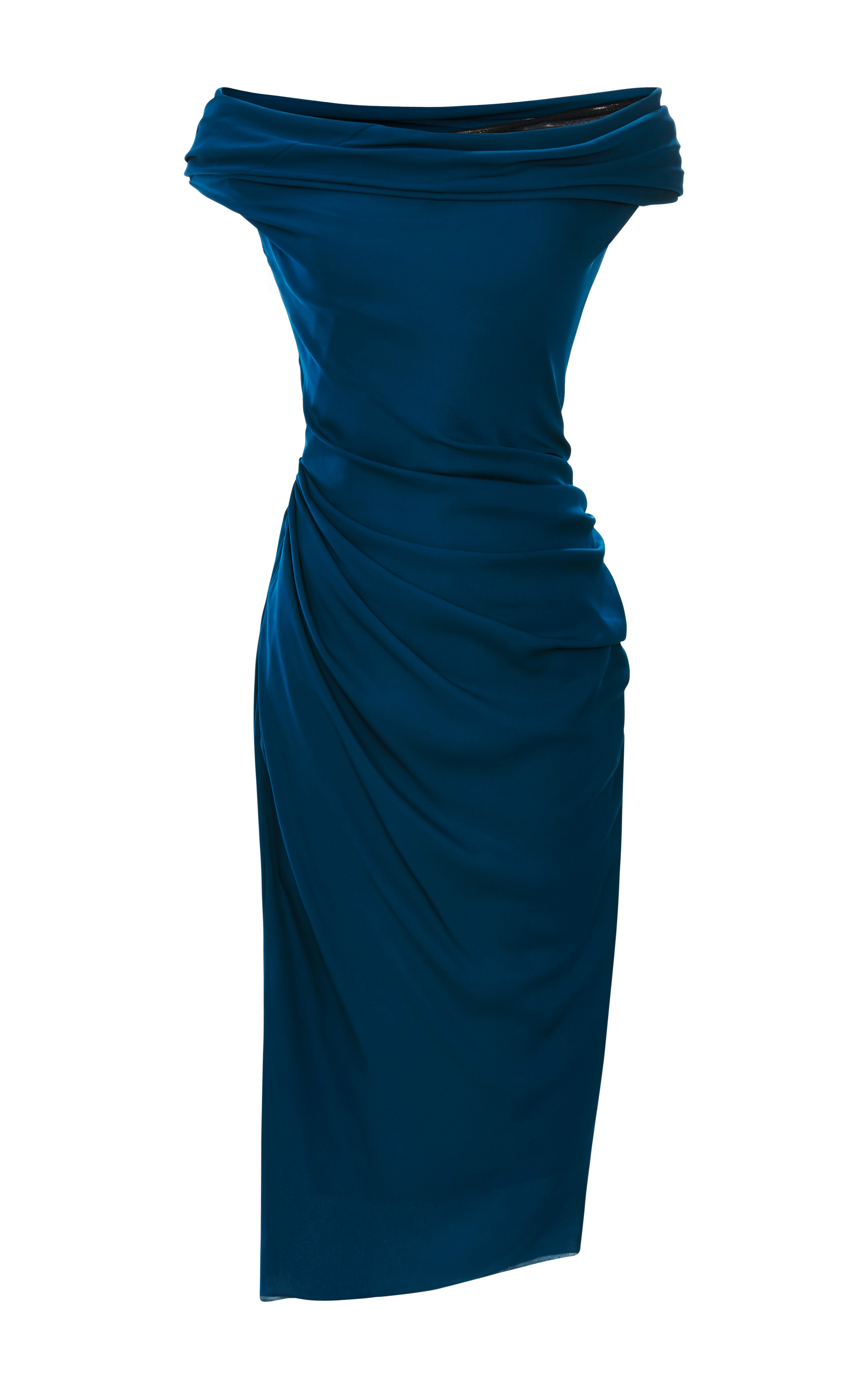 Cushnie et Ochs Silk Georgette Dress in Teal (Blue) - Lyst