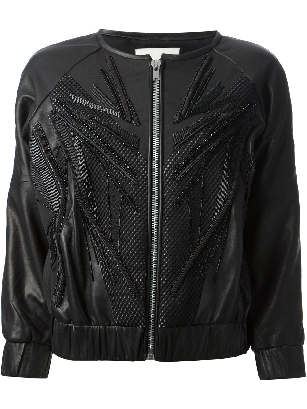 Lyst - Iro Cassie Embellished Bomber Jacket in Black