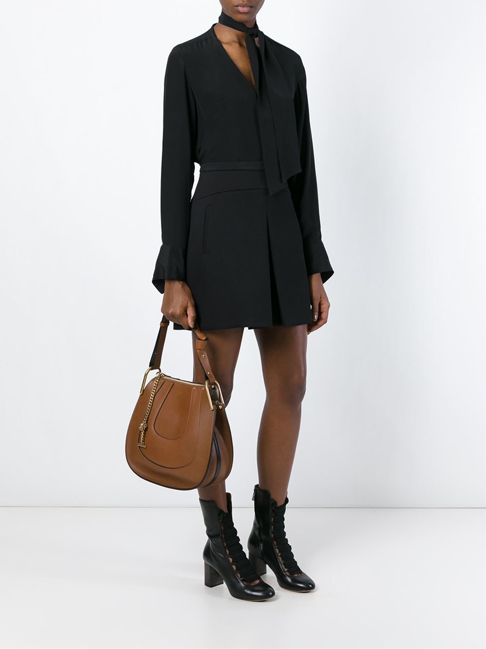Chloé 'hayley' Shoulder Bag in Brown - Lyst