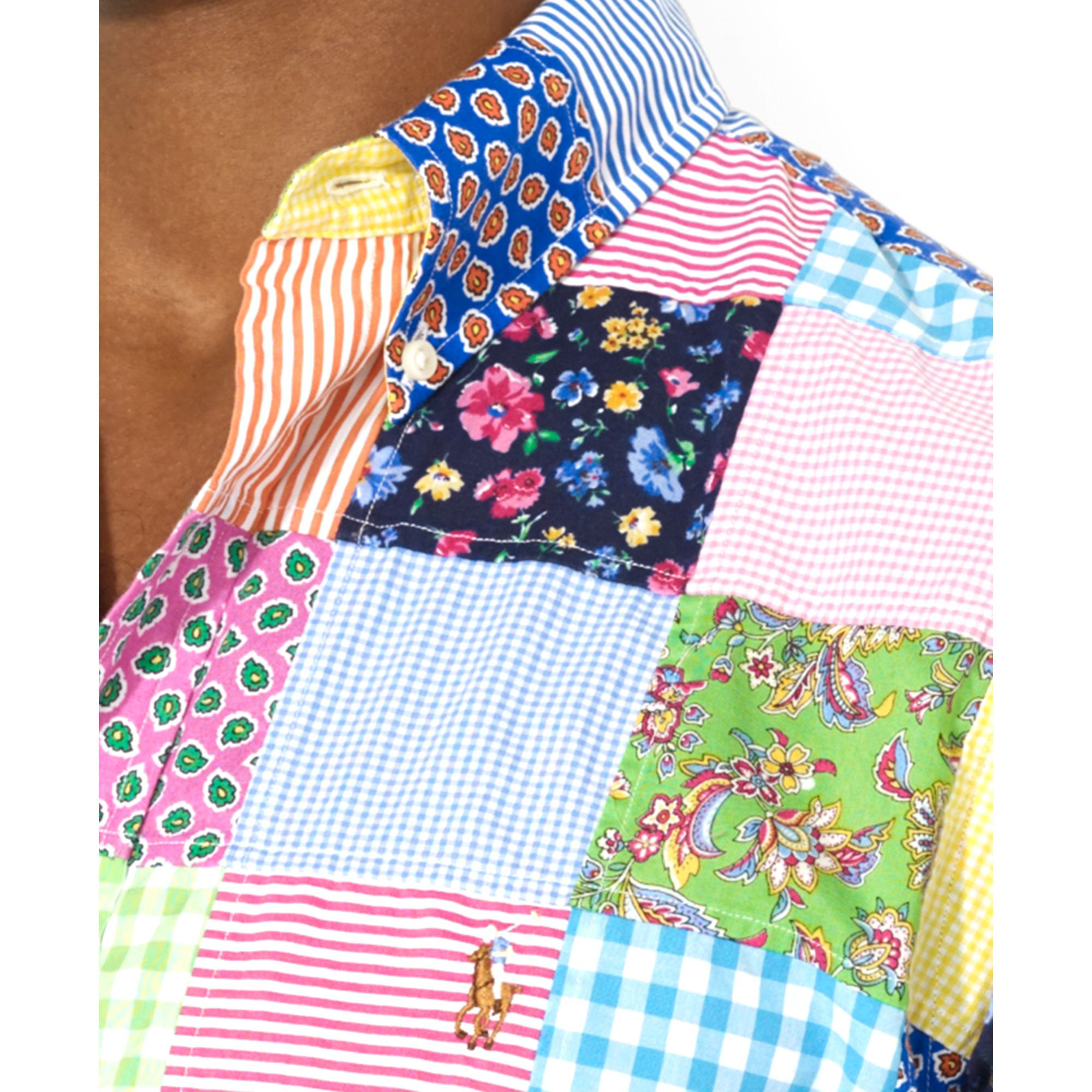 polo patchwork shirt