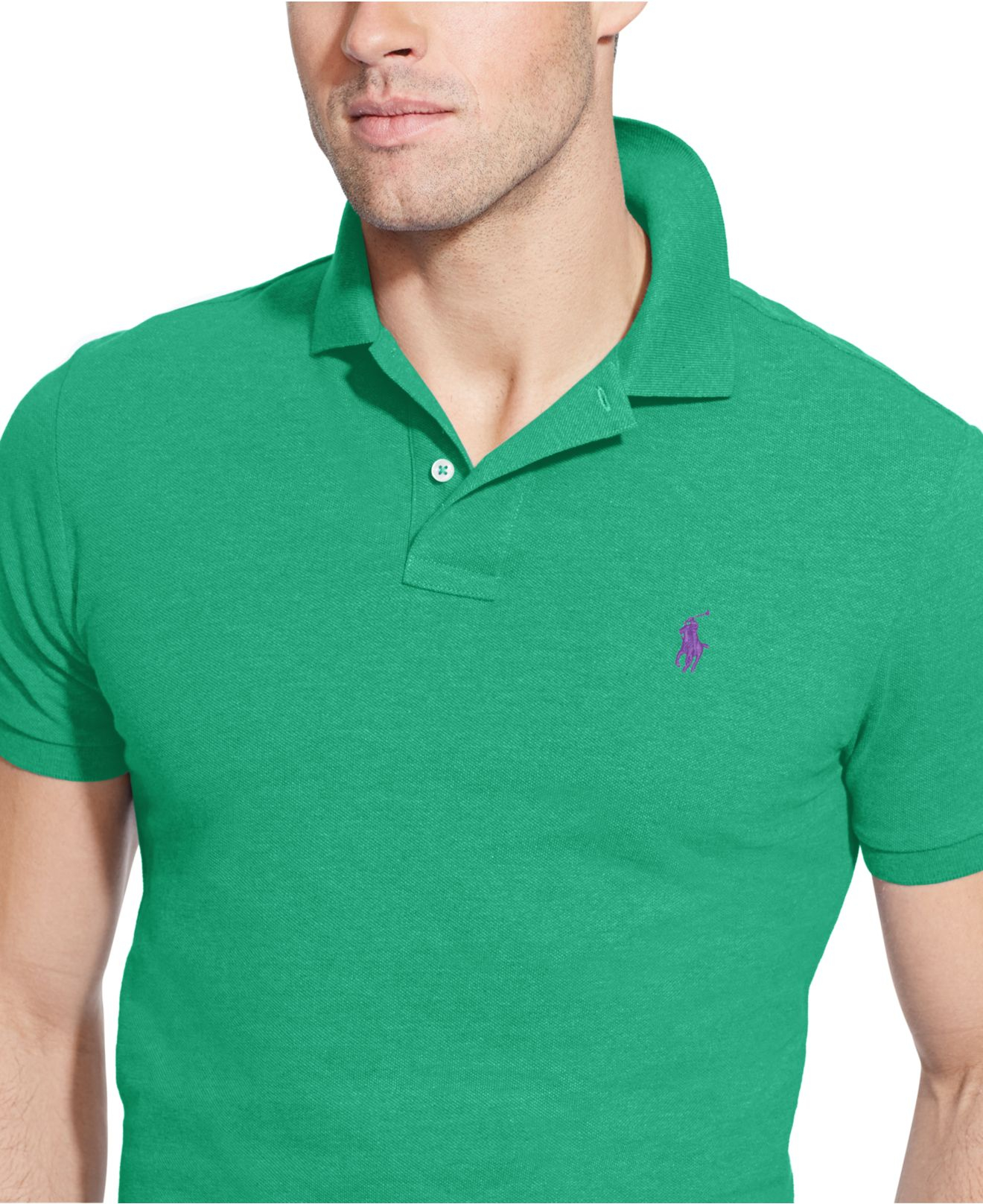 Polo Ralph Lauren Custom-fit Mesh Polo Shirt in Light Emerald (Green ...