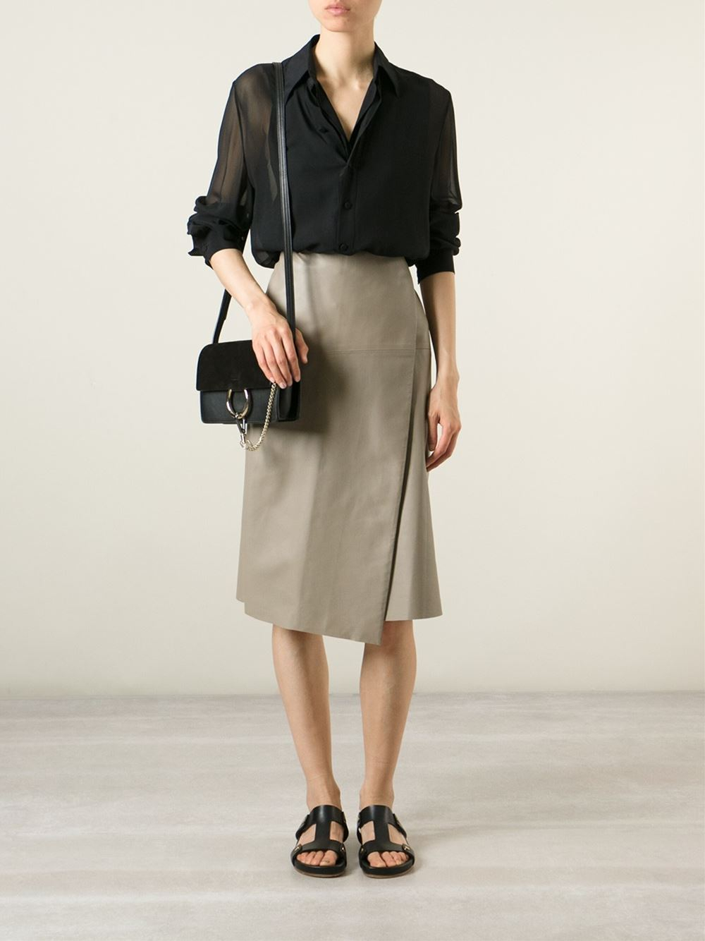 Chlo¨¦ Faye Calf Leather Satchel in Black | Lyst Chlo¨¦ Faye Calf Leather Satchel in Black | Lyst