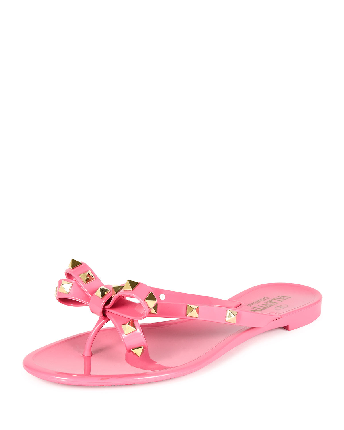 valentino flip flops pink