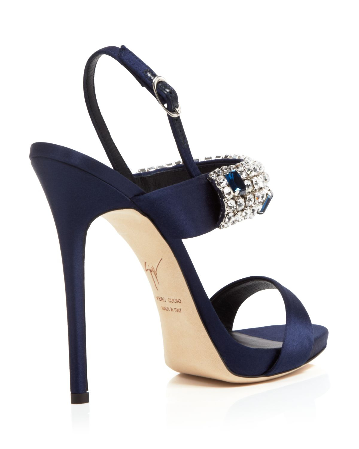 navy blue evening shoe