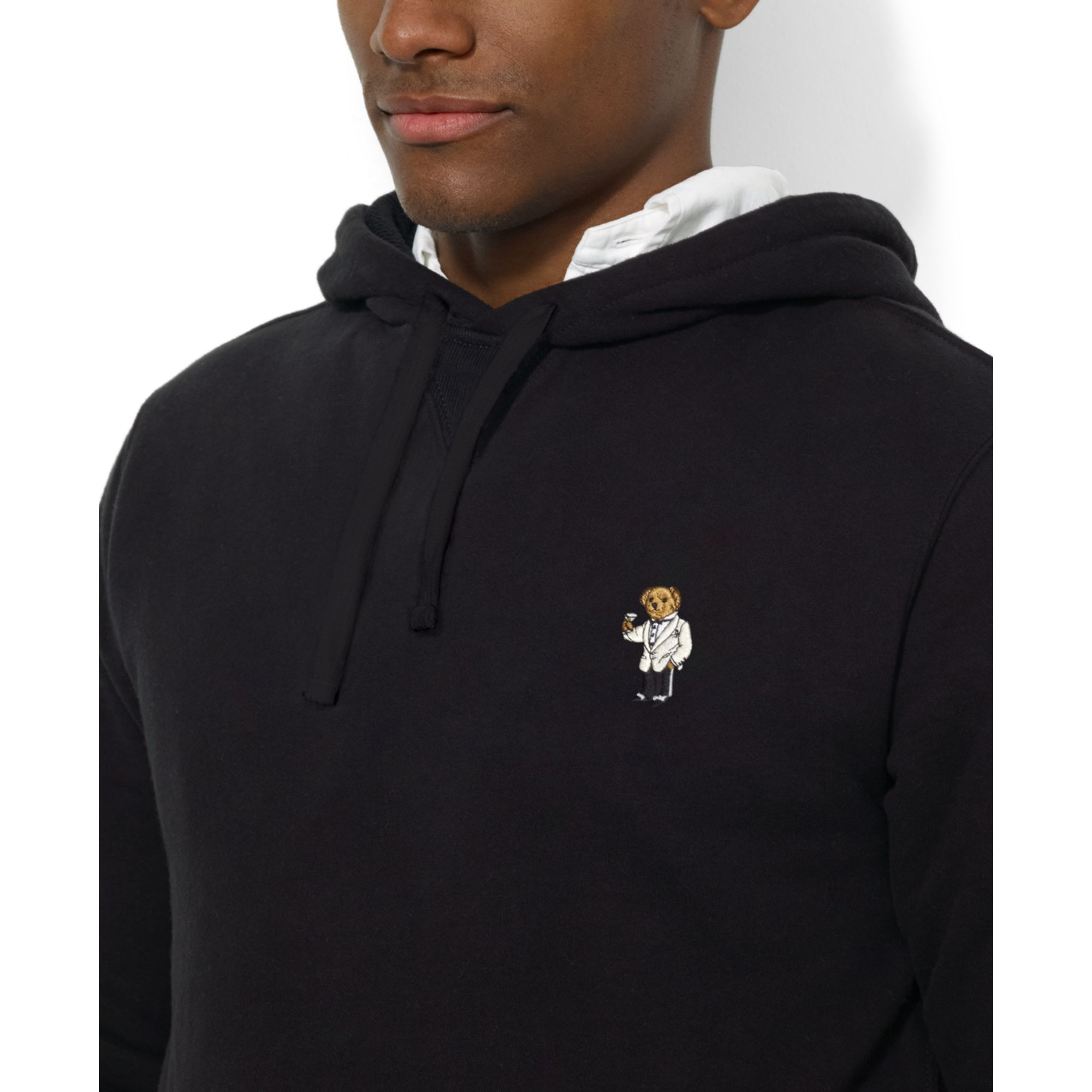 ralph lauren pullover hoodie black