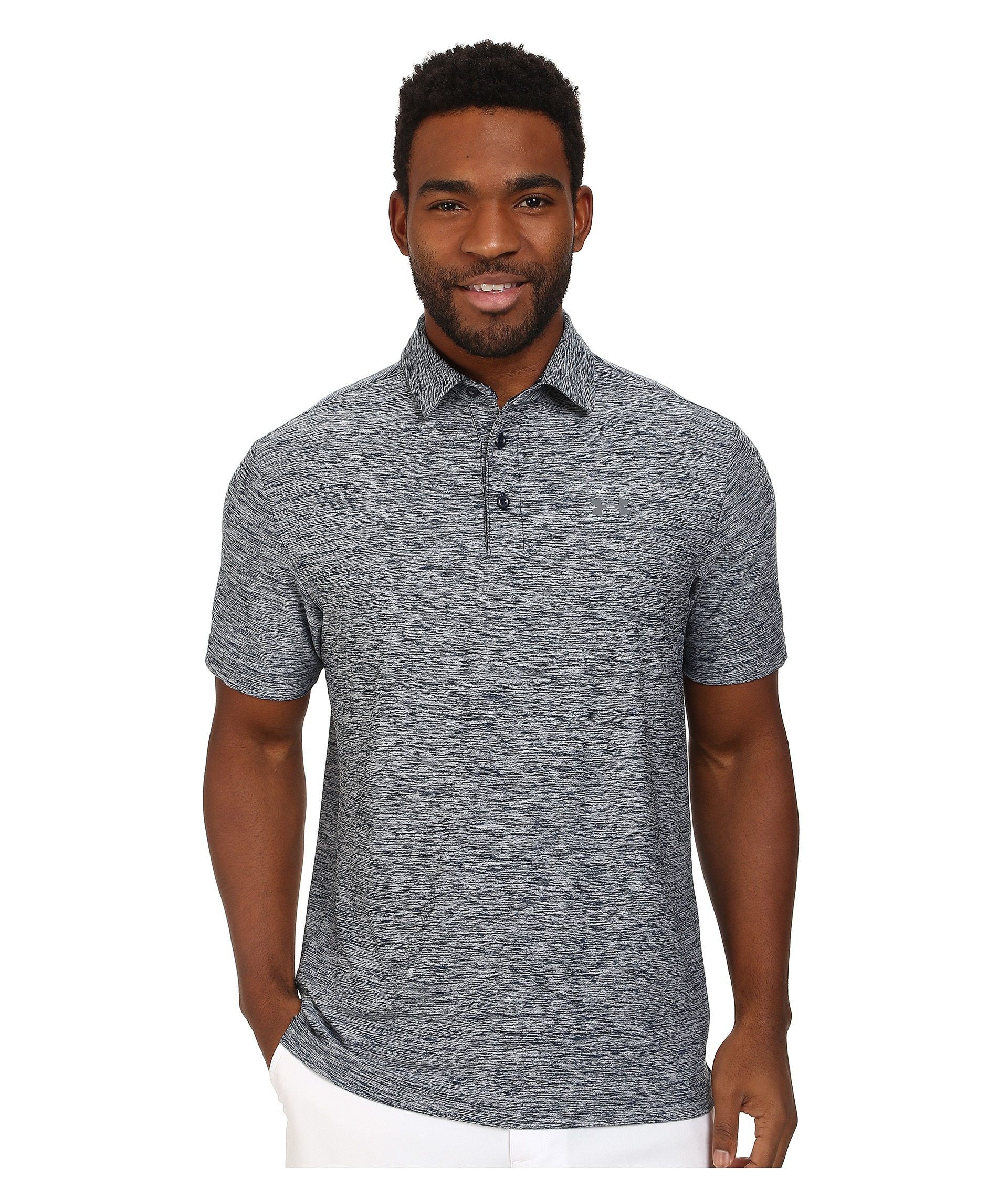 under armour elevated heather golf polo