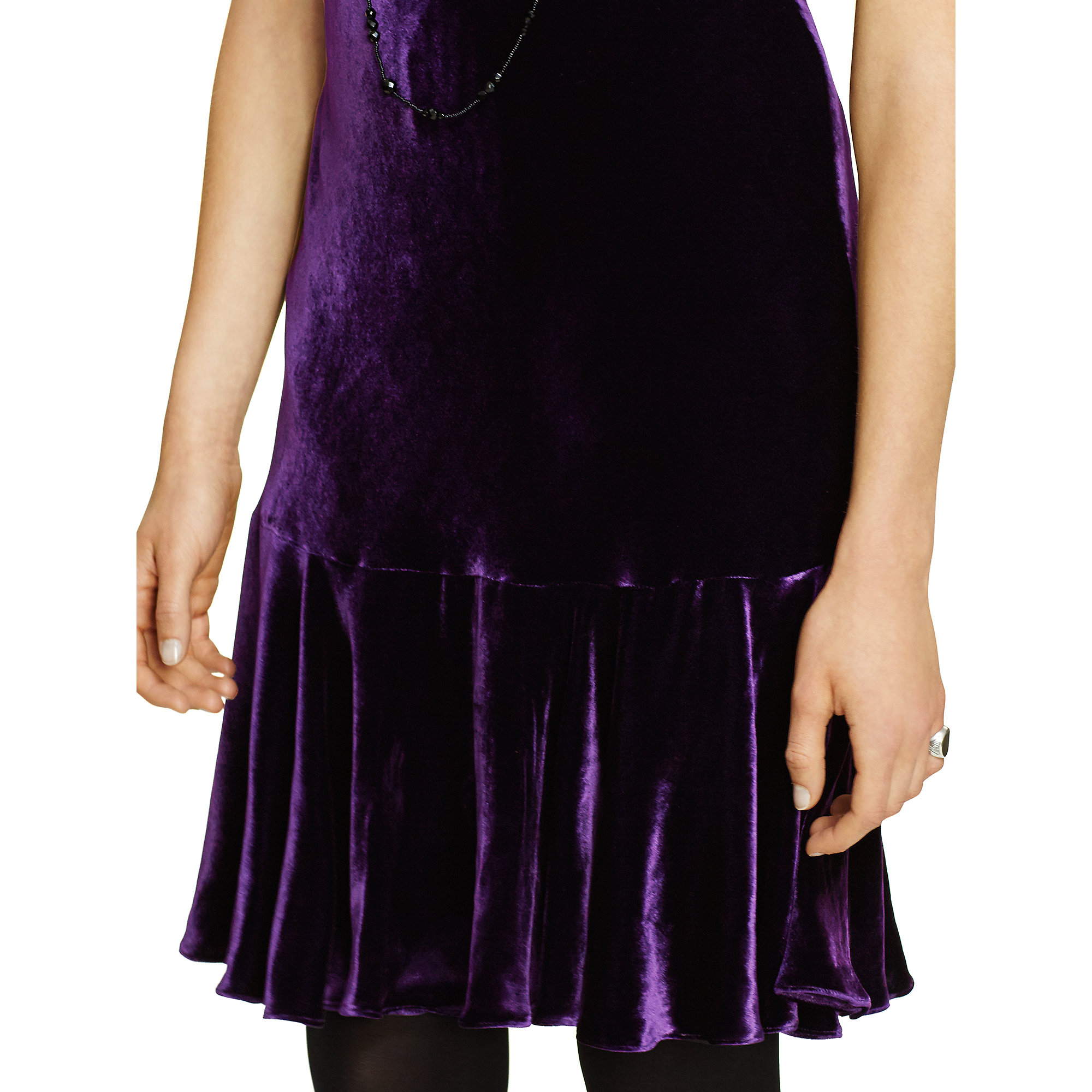 ralph lauren purple velvet dress