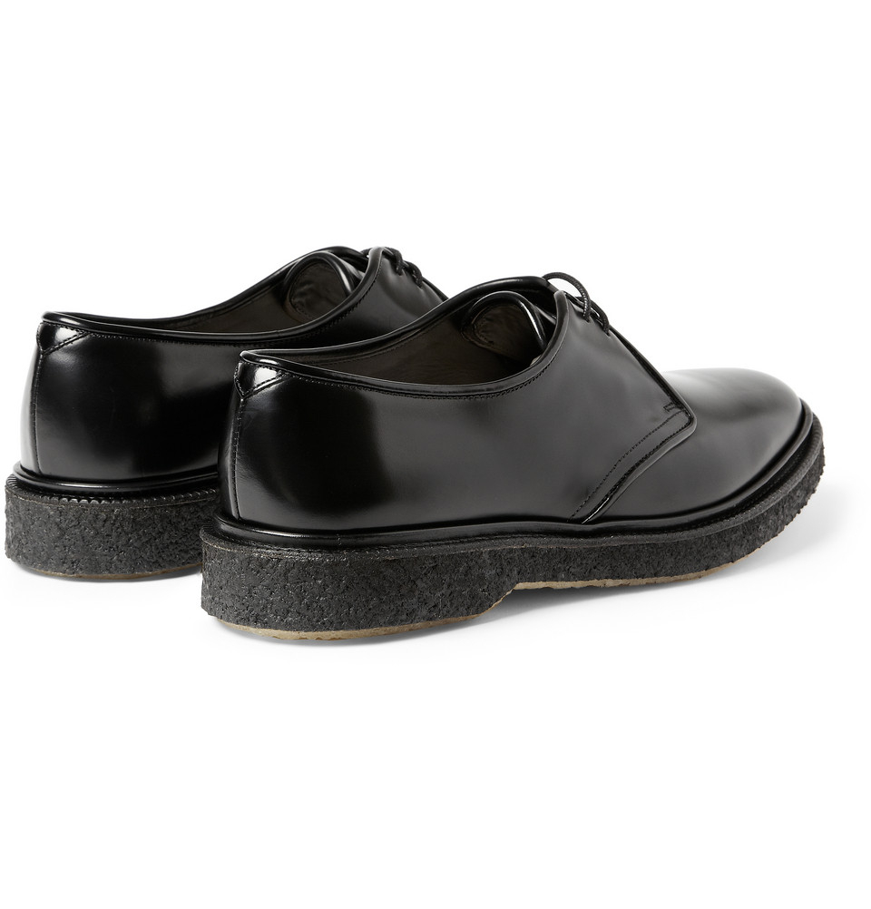 Adieu Type 1 PolishedLeather CrepeSoled Derby Shoes in Black for Men