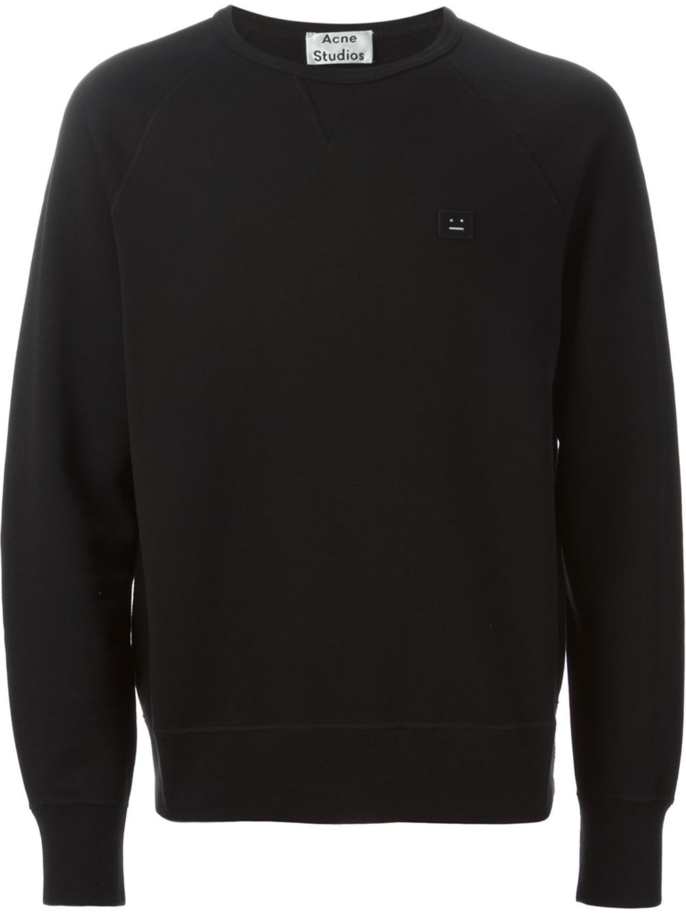 Acne Studios College Face Sweatshirt in Black for Men | Lyst