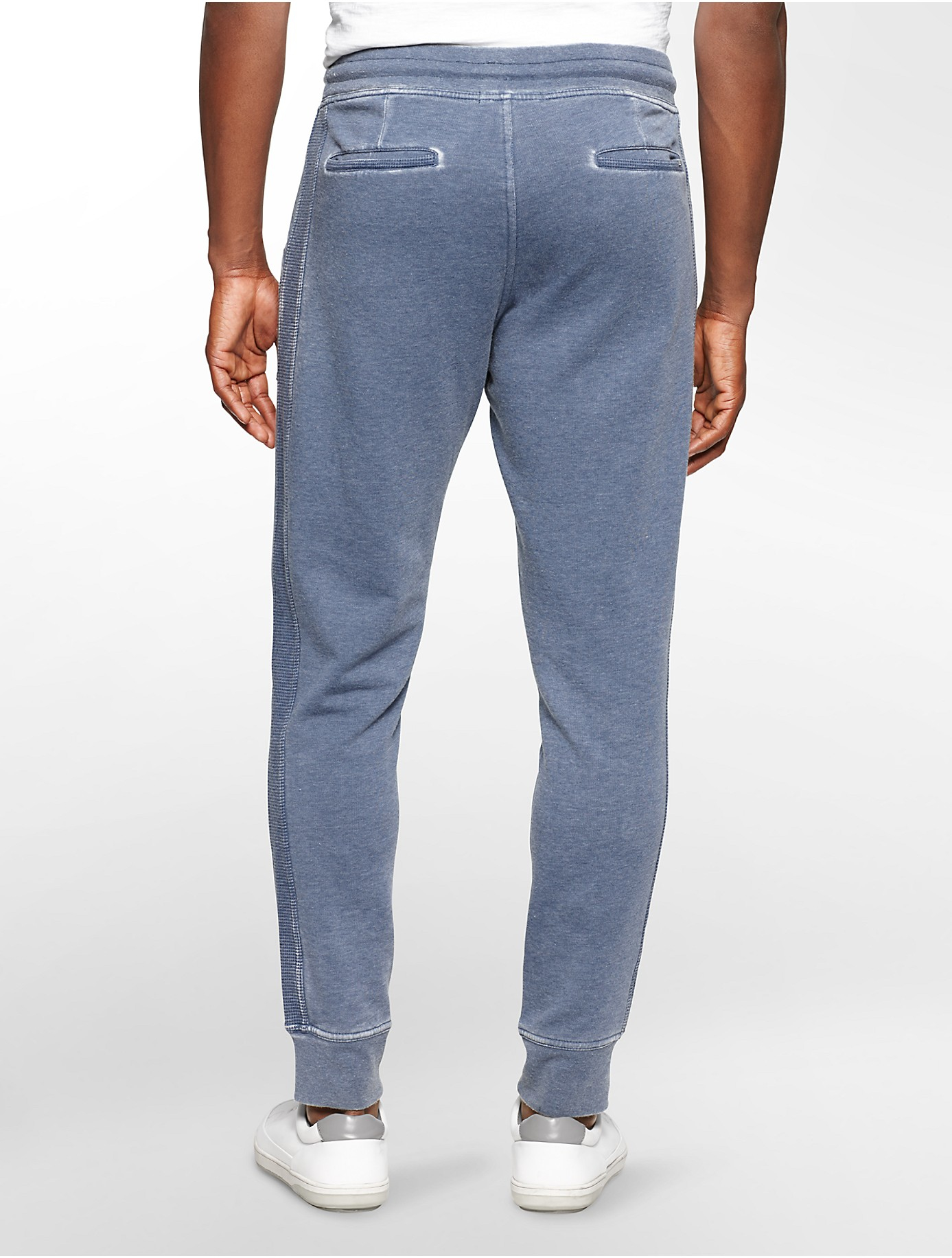 Calvin Klein Denim Jeans Slim Burnout Sweatpants in Blue for Men Lyst