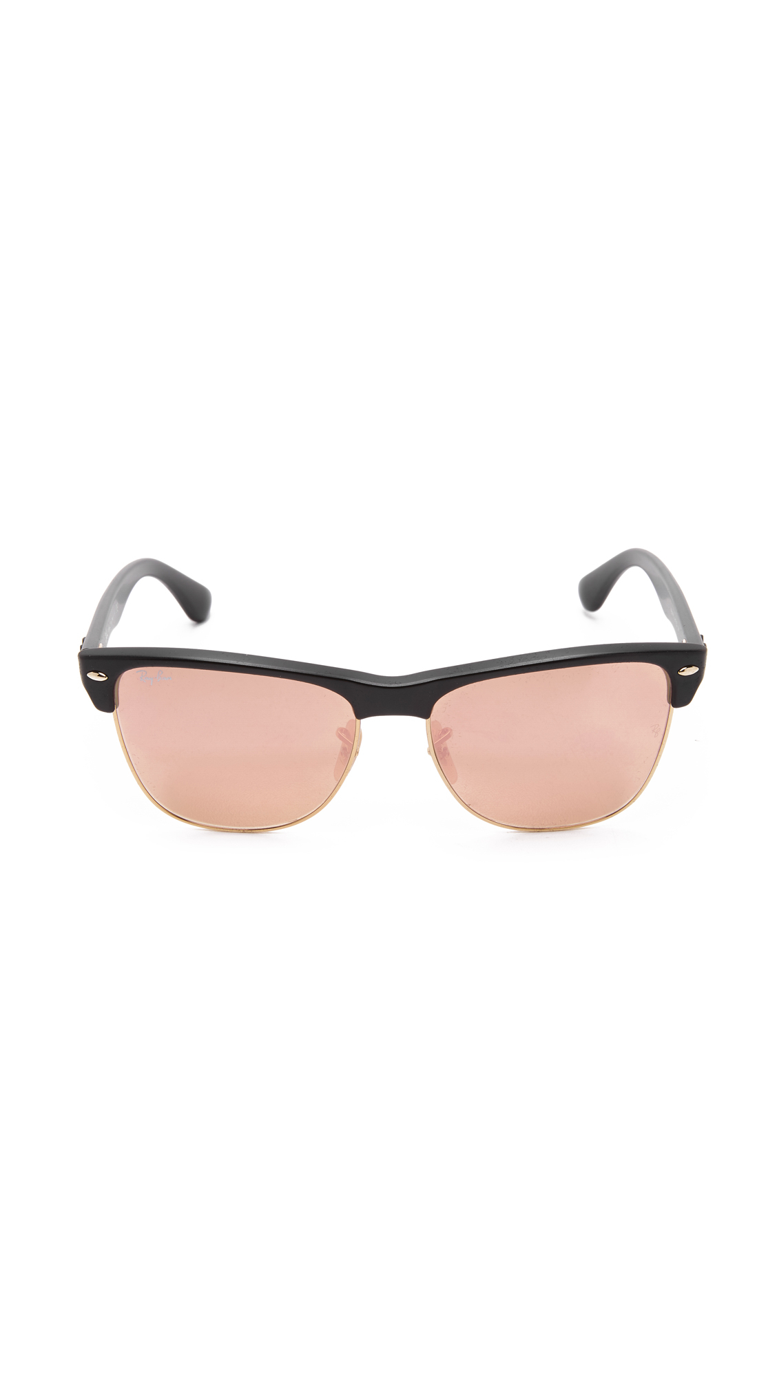 Ray Ban Oversized Mirrored Clubmaster Sunglasses In Black Lyst Ray Ban Oversized Mirrored Clubmaster Sunglasses In Black Lyst