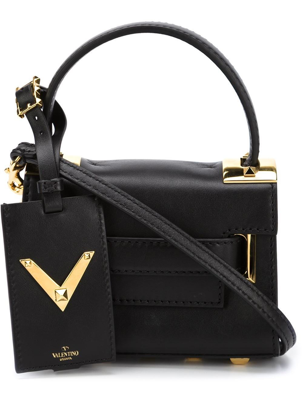 Lyst - Valentino My Rockstud Small Tote in Black