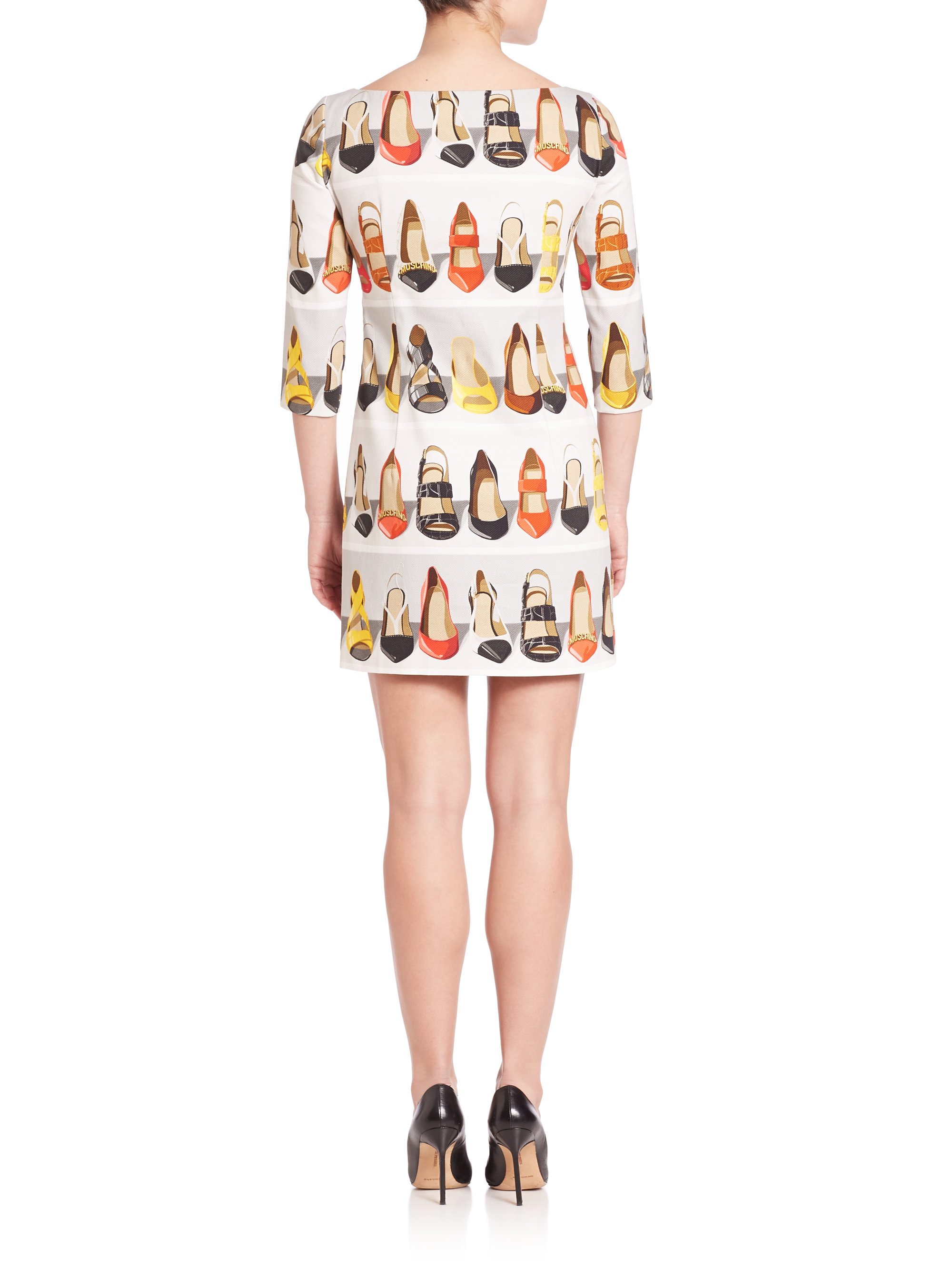 Moschino Shoe-print Dress - Lyst