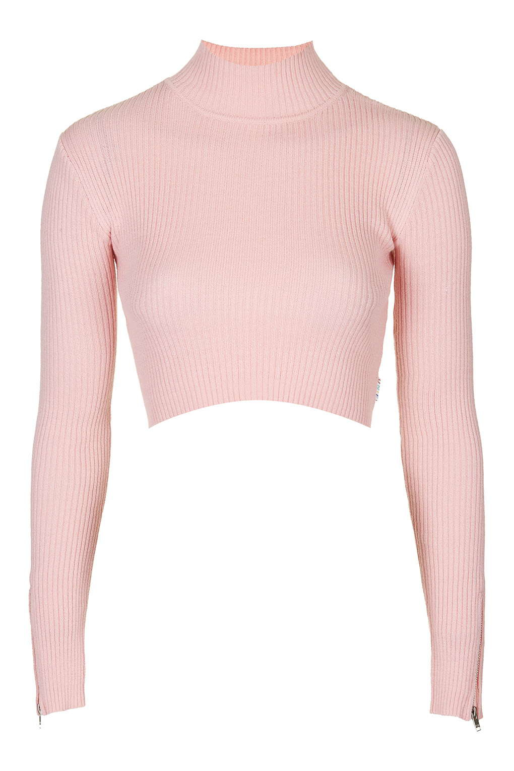topshop turtle neck crop top by unif in pink lyst topshop turtle neck crop top by unif in pink lyst