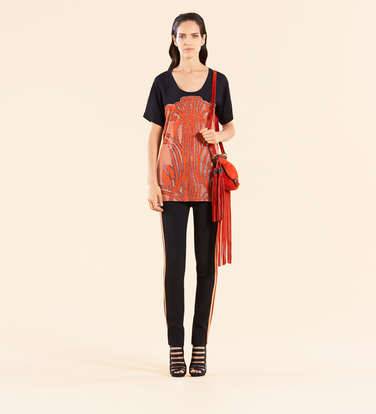 Gucci Leather Shoulder Bag Fringe