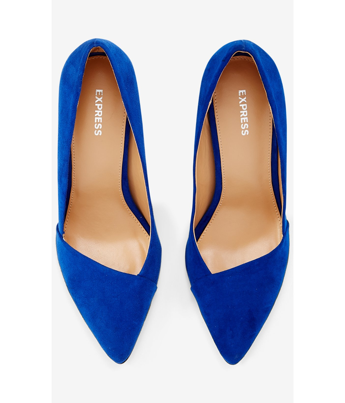 faux suede pointed toe pumps